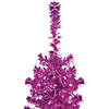 Northlight 6' Pre-Lit Pink Artificial Tinsel Christmas Tree  Clear Lights Image 3
