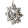 Northlight 6" Pre-Lit Snowflake with Bird Christmas Ornament Image 1