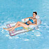 Northlight 62" Clear Inflatable Swimming Pool Float Lounger with Backrest Image 1