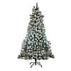 Northlight 7.5' Pre-Lit Full Winema Pine Flocked Artificial Christmas Tree - Clear Lights Image 1