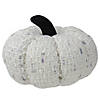 Northlight 7" Ivory Knitted Fall Harvest Tabletop Pumpkin Image 1