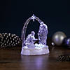 Northlight 7" LED Lighted Musical Icy Crystal Nativity Scene Christmas Decoration Image 1