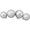Northlight 72ct Silver Shiny and Matte Christmas Glass Ball Ornaments 4" (100mm) Image 1