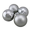 Northlight 72ct Silver Shiny and Matte Christmas Glass Ball Ornaments 4" (100mm) Image 2