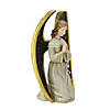 Northlight 8" Gold and Gray Praying Angel with Mosaic Wings Tabletop Christmas Figure Image 1