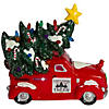 Northlight 8" Red LED Lighted Vintage Truck Hauling Christmas Tree Image 1