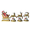 Northlight 9.5" Santa and Reindeer Christmas Stocking Holders, Set of 4 Image 3