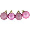 Northlight 96ct Bubblegum Pink Shatterproof 4-Finish Christmas Ball Ornaments 1.5" (40mm) Image 1