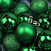 Northlight 96ct Xmas Green Shatterproof 4-Finish Christmas Ball Ornaments 1.5" (40mm) Image 1