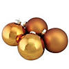 Northlight 9ct Bronze 2-Finish Glass Ball Christmas Ornaments 2.5" (65mm) Image 1