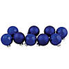 Northlight 9ct Shiny and Matte Royal Blue Glass Ball Christmas Ornaments 2.5" (65mm) Image 2