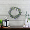 Northlight artificial led lighted white and purple lavender spring wreath- 16-inch  white lights Image 1