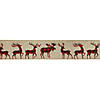 Northlight Beige and Red Plaid Buffalo with Reindeer Christmas Wired Craft Ribbon 2.5" x 16 Yards Image 1