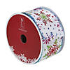 Northlight Blue and White Snowflakes Christmas Wired Craft Ribbon 2.5" x 16 Yards Image 2