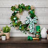 Northlight burlap bows and shamrocks st. patrick's day wreath  24-inch  unlit Image 1