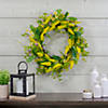 Northlight daisy and berry floral spring wreath  yellow and purple 25" Image 1