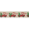 Northlight Green and Red Vintage Trucks with Christmas Trees Wired Craft Ribbon 2.5" x 16 Yards Image 1