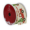 Northlight Green and Red Vintage Trucks with Christmas Trees Wired Craft Ribbon 2.5" x 16 Yards Image 2