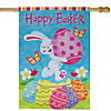 Northlight Happy Easter Bunny with Eggs Outdoor House Flag 28" x 40" Image 1