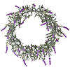 Northlight led lighted artificial pink lavender spring wreath- 16-inch  white lights Image 1
