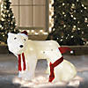 Northlight LED Pre-Lit Chenille Polar Bears Outdoor Christmas Decorations, Set of 2 Image 1
