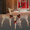 Northlight LED Pre-Lit Glittered Reindeer Family Outdoor Christmas Decorations, Set pf 3 Image 1