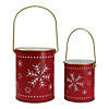 Northlight Metal Snowflake Candle Lanterns Christmas Decoration, Set of 2 Image 1