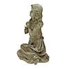 Northlight Northlight 14.5" Inspirational Sitting Angel with Cross Outdoor Garden Statue - Brown Image 1