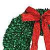 Northlight Pre-Lit Glittered Leaves Artificial Christmas Wreath - 28-Inch  Clear Lights Image 2