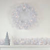 Northlight Pre-Lit White Pine Artificial Christmas Wreath - 24-Inch  Clear Lights Image 1
