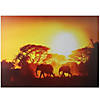 Northlight Safari Sunset LED Back Lit Decorative Elephant Canvas Wall Art 11.75" Proper 15.75" Image 1