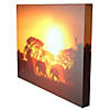 Northlight Safari Sunset LED Back Lit Decorative Elephant Canvas Wall Art 11.75" Proper 15.75" Image 2