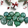 Northlight Set of 12 Green Finial and Glass Ball Christmas Ornaments Image 2