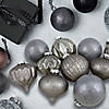 Northlight Set of 12 Neutral Tone Finial and Glass Ball Christmas Ornaments Image 2