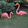 Northlight Set of 2 Tropical Pink Flamingo Outdoor Lawn Stakes 33" Image 1