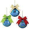 Northlight Set of 3 Blue Ford Logo Collectible Glass Christmas Ball Ornaments 3" Image 1