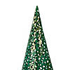 Northlight Set of 3 Green and Gold Christmas Tabletop Cone Trees 16" Image 1
