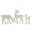 Northlight Set of 3 LED Lighted White Reindeer Family Outdoor Christmas Decorations 29" Image 1