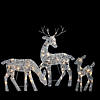 Northlight Set of 3 LED Lighted White Reindeer Family Outdoor Christmas Decorations 29" Image 2