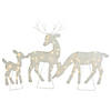 Northlight Set of 3 LED Lighted White Reindeer Family Outdoor Christmas Decorations 29" Image 3