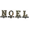 Northlight Set of 4 Gold and Silver LED Lighted "NOEL" Christmas Stocking Holder 6.5" Image 1