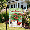 Northlight welcome cardinal bird and spring bouquet flag 28" x 40" Image 2
