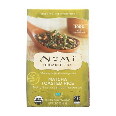 Numi Tea Toasted Rice Green Tea - Organic - Case of 6 - 18 Bags Image 1