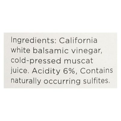 O Olive Oil California White Balsamic Vinegar - Case of 6 - 10.1 FZ Image 1