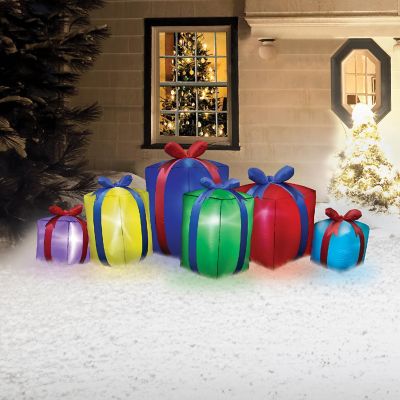 Occasions 8' INFLATABLE ROW OF PRESENTSNON METALLIC, 8 ft Tall, Multicolored Image 1