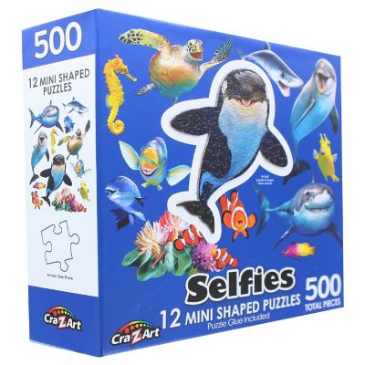 Ocean Selfies Collection of 12 Mini Shaped Puzzles  500 Pieces Total Image 1