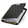 Officemate Slim Clipboard with Storage Box, Low Profile Clip & Storage Compartment, Charcoal Image 1