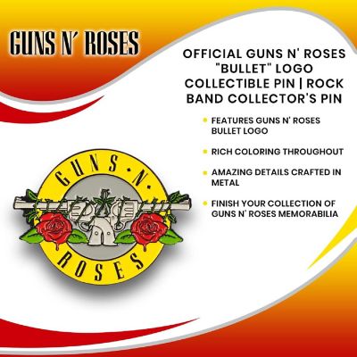 OFFICIAL Guns N' Roses "Bullet" Logo Collectible Pin  Rock Band Collector's Pin Image 3