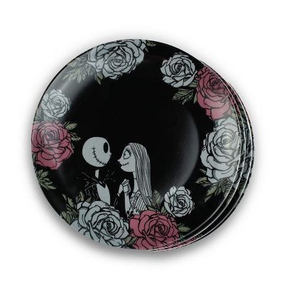 OFFICIAL Nightmare Before Christmas 10" Plate  Feat. Jack & Sally  Set of 4 Image 1