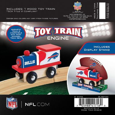 Officially Licensed NFL Buffalo Bills Wooden Toy Train Engine For Kids Image 1